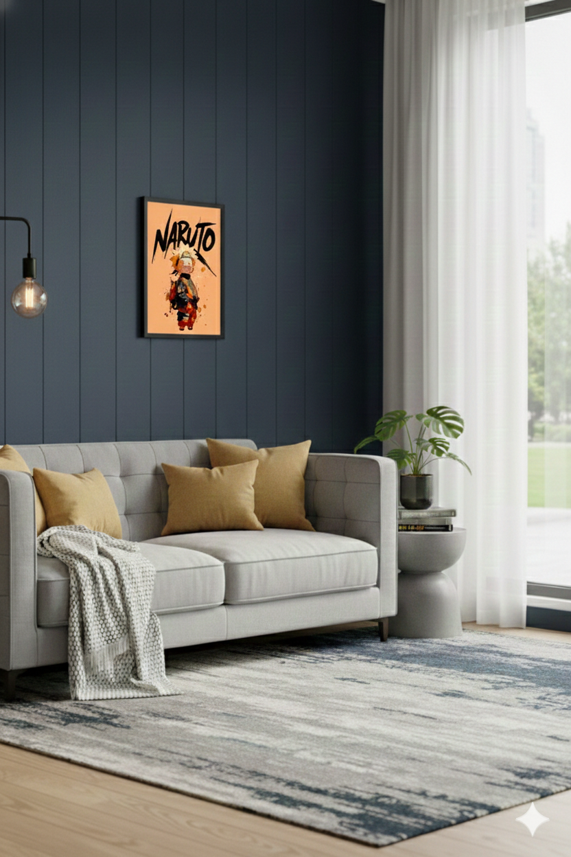 Printed Naruto Uzumaki Anime Photo Frame | MDF Wooden Wall Decor Frame for Bedroom | Anime Wall Hanging Gift for Fans