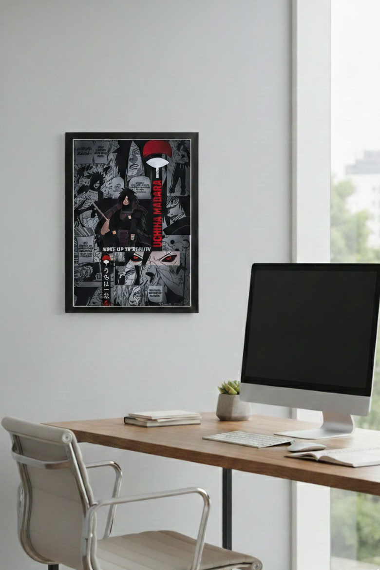 Printed Madara Uchiha Anime Photo Frame | MDF Wooden Wall Decor Frame for Bedroom | Anime Wall Hanging Gift