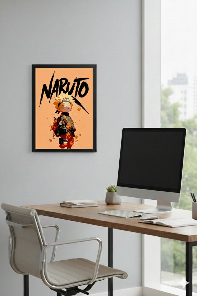 Printed Naruto Uzumaki Anime Photo Frame | MDF Wooden Wall Decor Frame for Bedroom | Anime Wall Hanging Gift for Fans