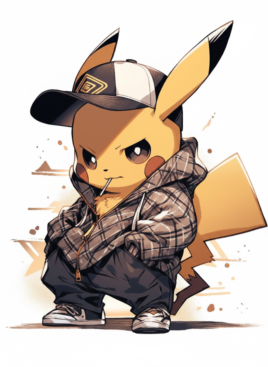 Pikachu Anime Wall Frame A4 Size | Cute Pokémon HD Poster | Premium Black Matte Frame for Kids & Anime Fans