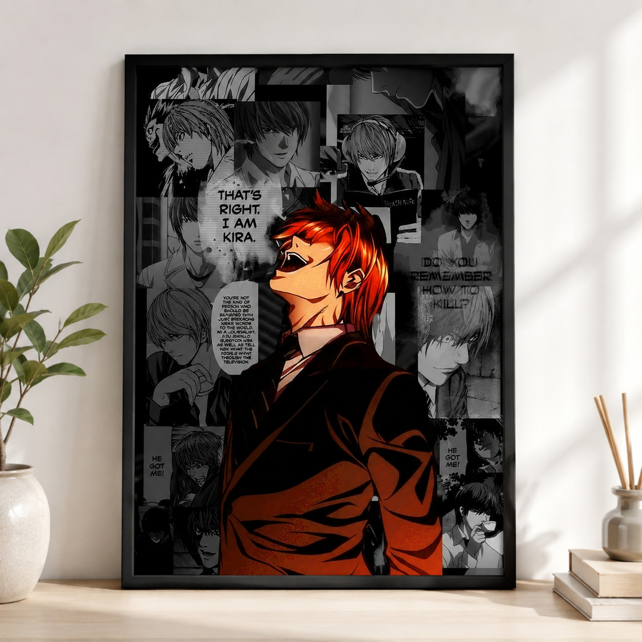 Death Note Kira Anime Wall Frame HD Poster
