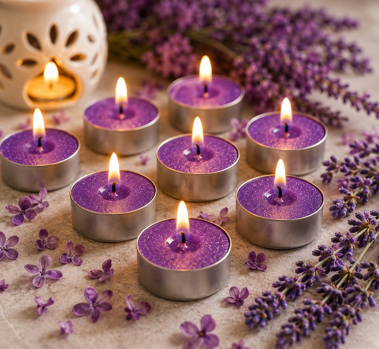 Premium Unscented Tea Light Candles | Long Burning Smokeless Decorative Candles